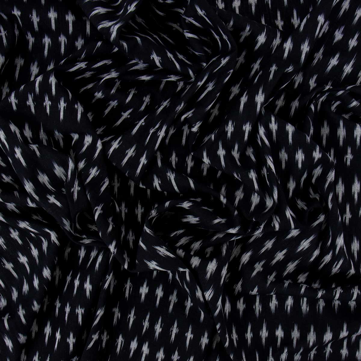 IKAT CROSS Fabric, black/white