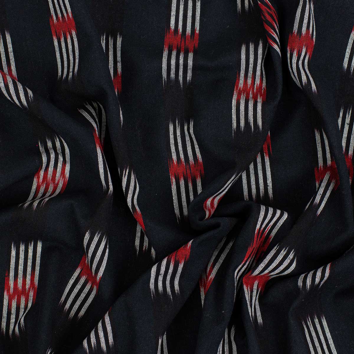 IKAT RED SPOT Fabric, black/red/white