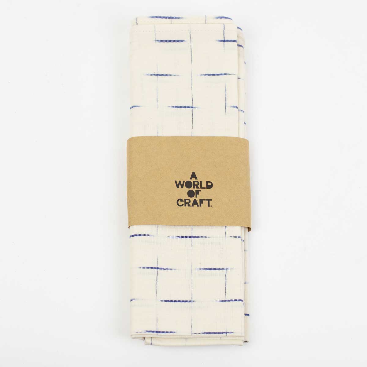 IKAT Servett 2-pack, offwhite/blå