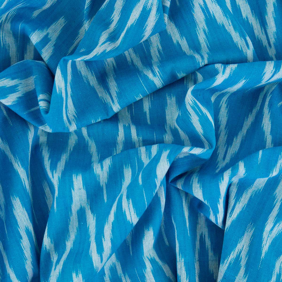 IKAT ZIGZAG Fabric, turquoise
