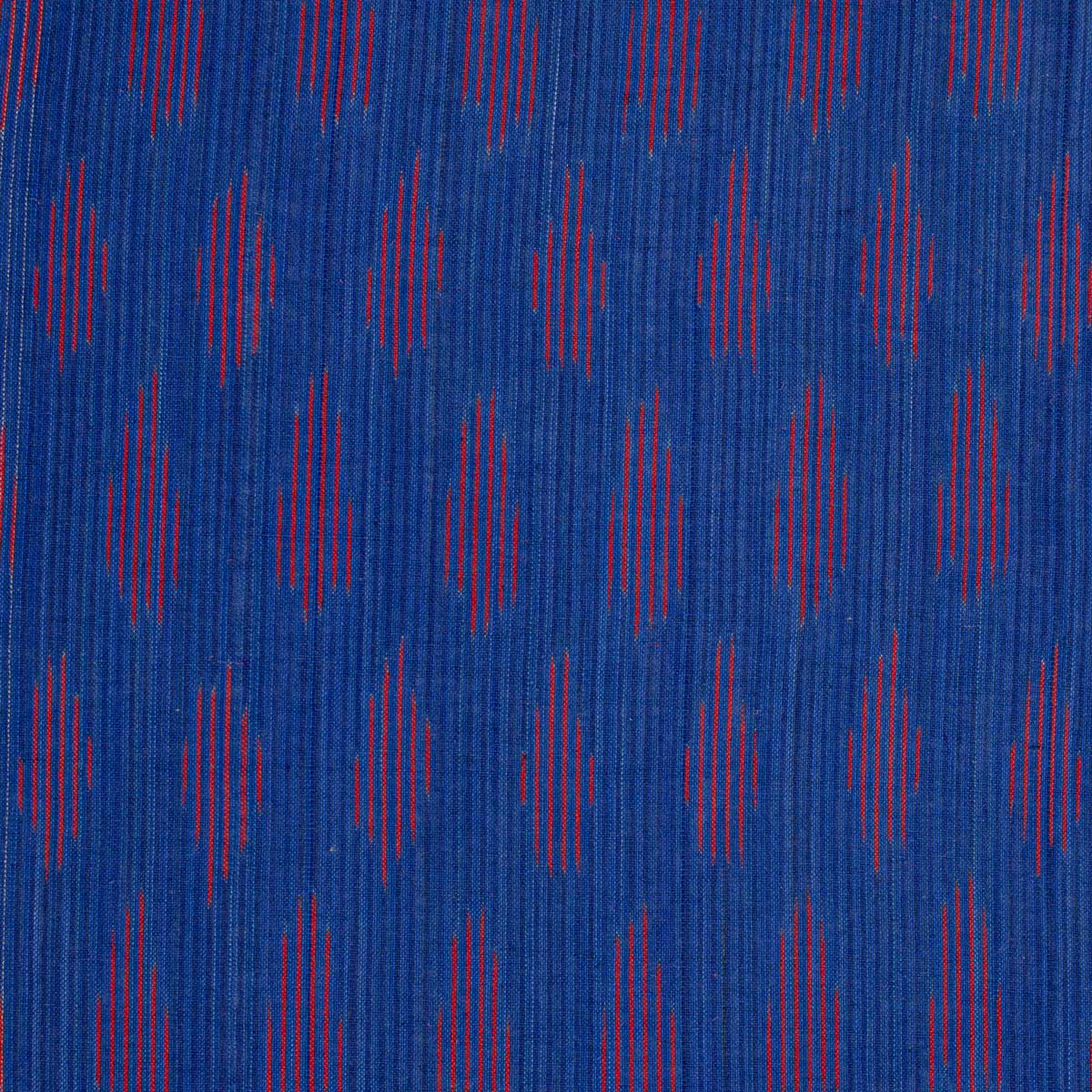 IKAT BLUEBERRY Fabric, blue/red