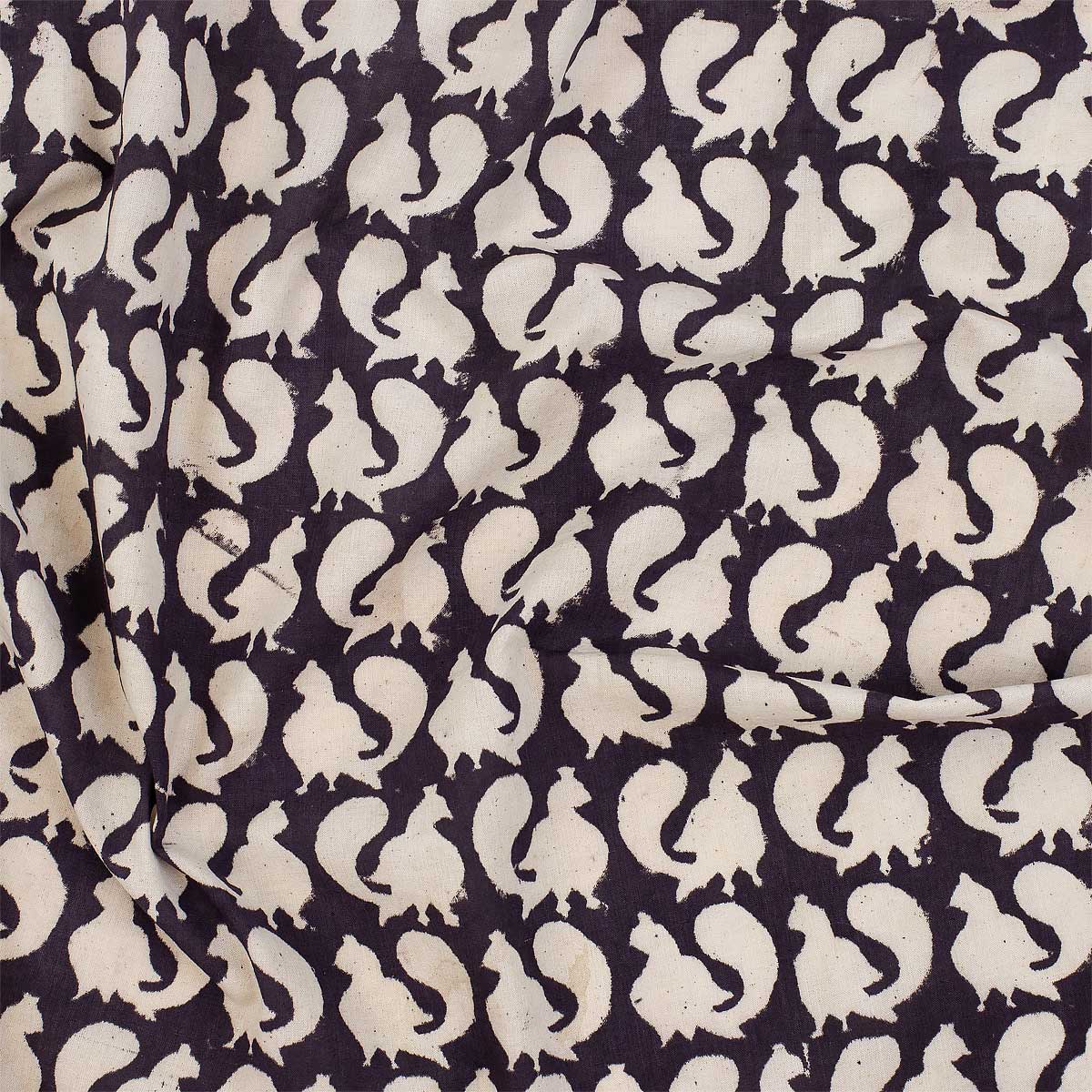 KALAMKARI Chicken Fabric, black