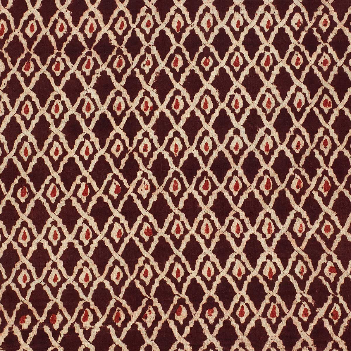 KALAKMARI MEDALLION Fabric, red