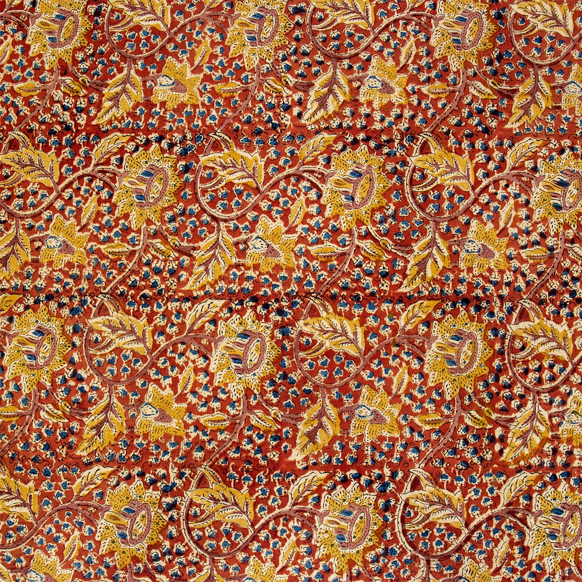 KALAMKARI Passionflower Fabric