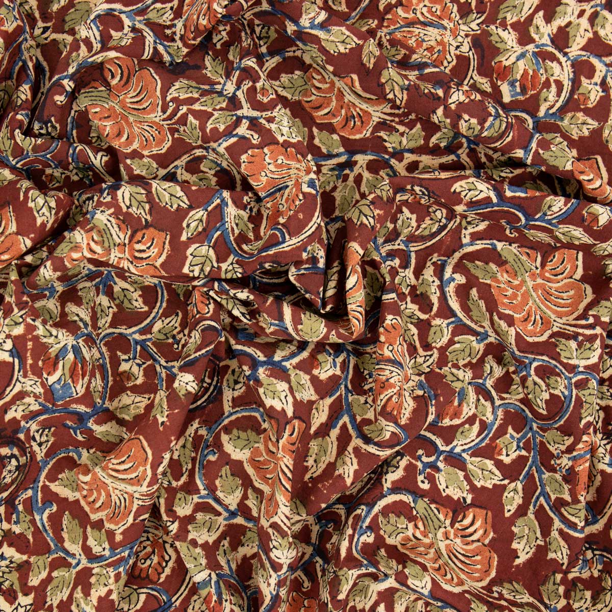 KALAMKARI Red poppy Fabric