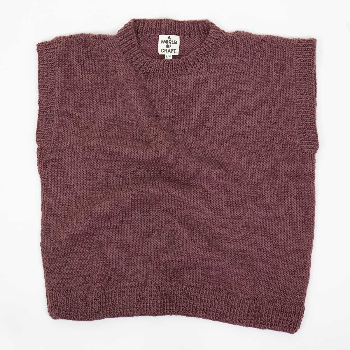 KNITS/25 Slipover, plommon