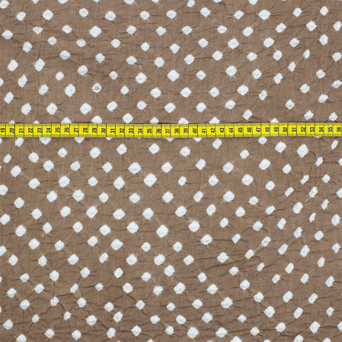 KNOT BATIK Fabric, brown/white