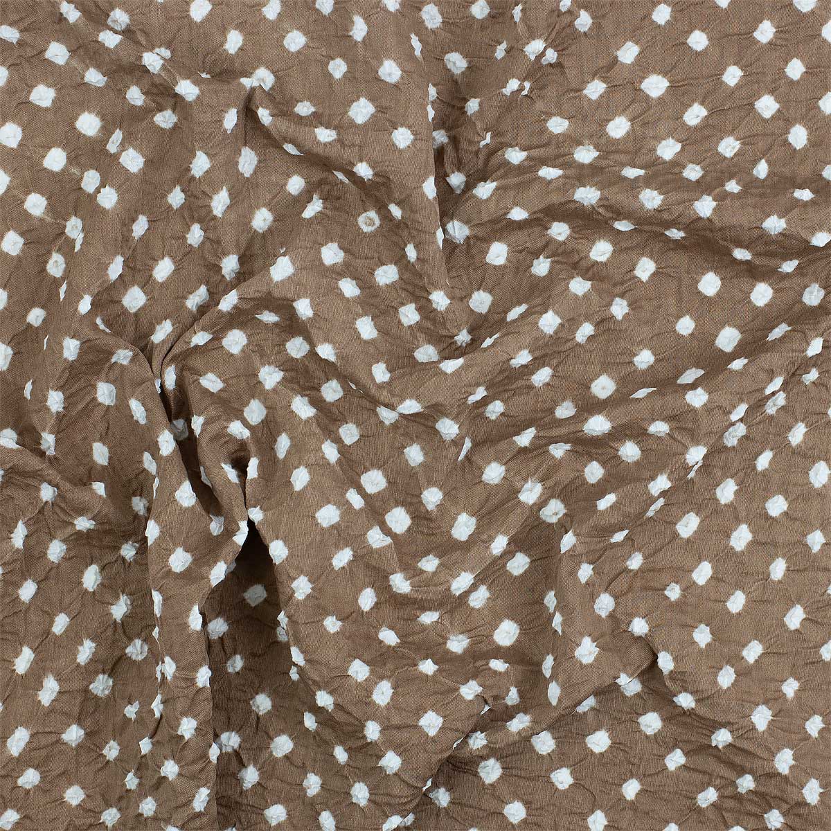 KNOT BATIK Fabric, brown/white