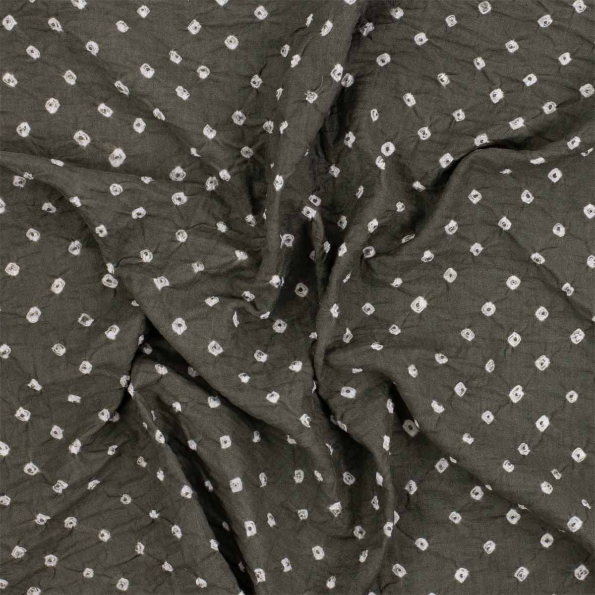 KNOT BATIK Fabric, grey/white