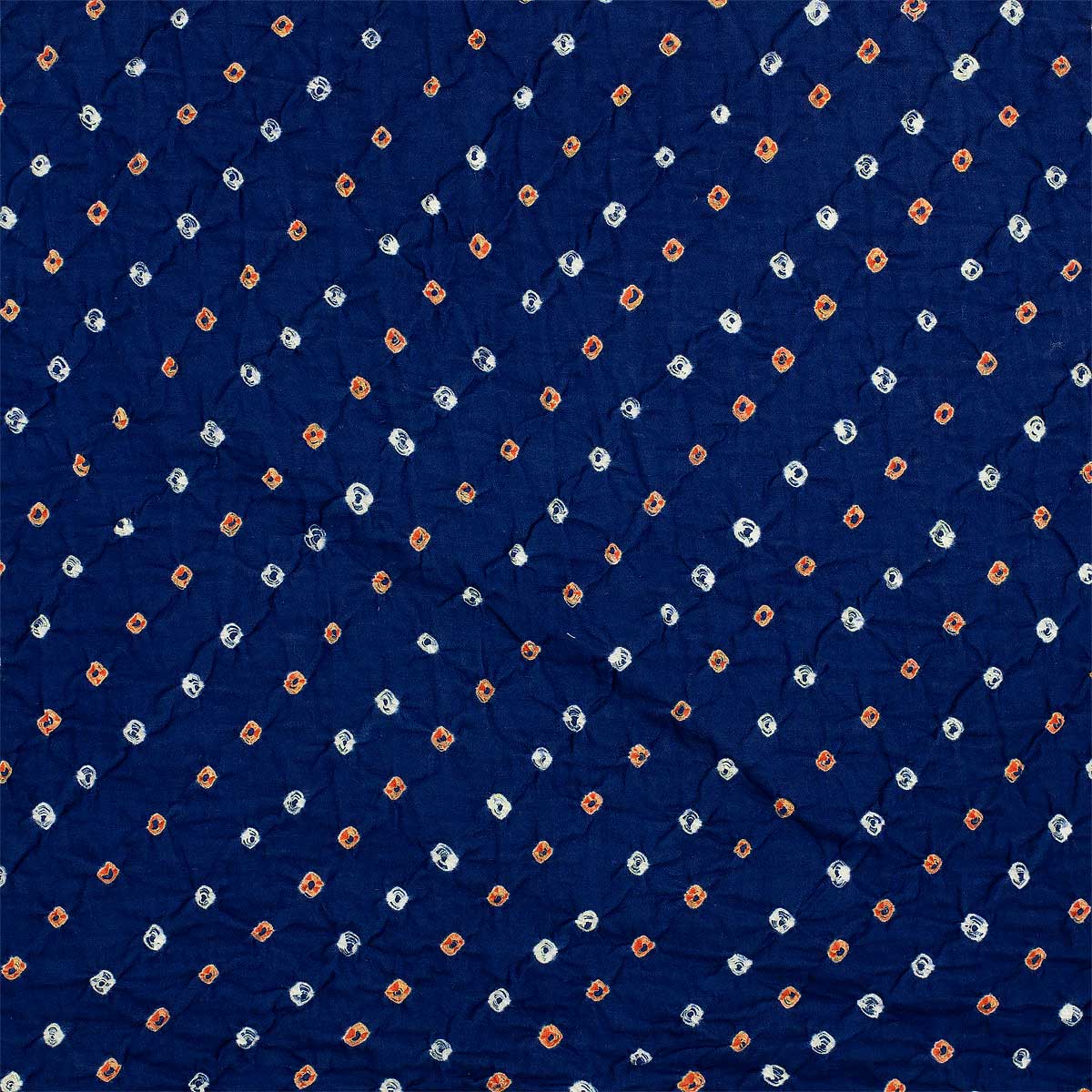 KNOT BATIK Fabric, blue/pink/white