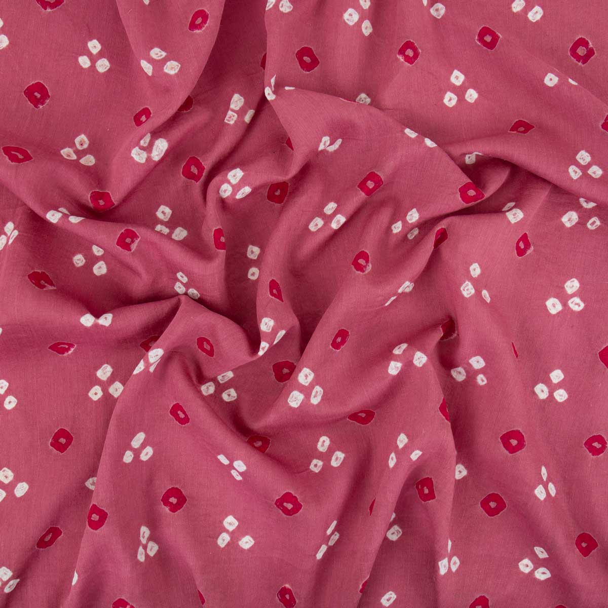 KNOT BATIK Fabric 105 cm, pink/white