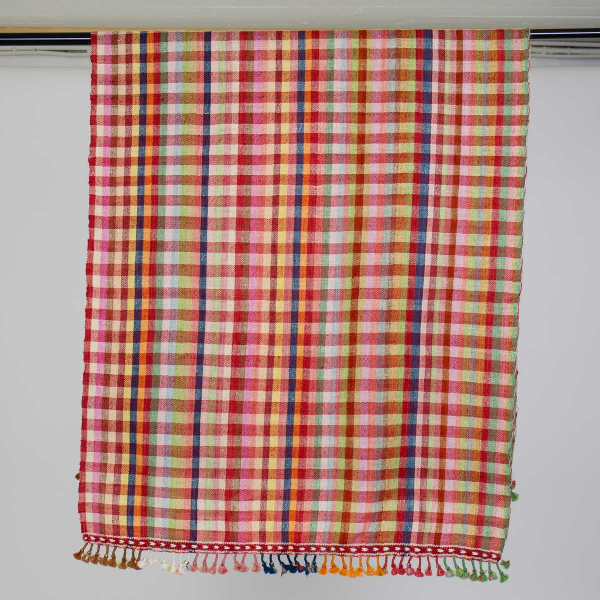 KUTCH Ullpläd 90x215, rutig röd