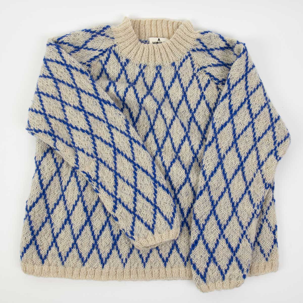 KNITS/26 Sweater, beige/blue
