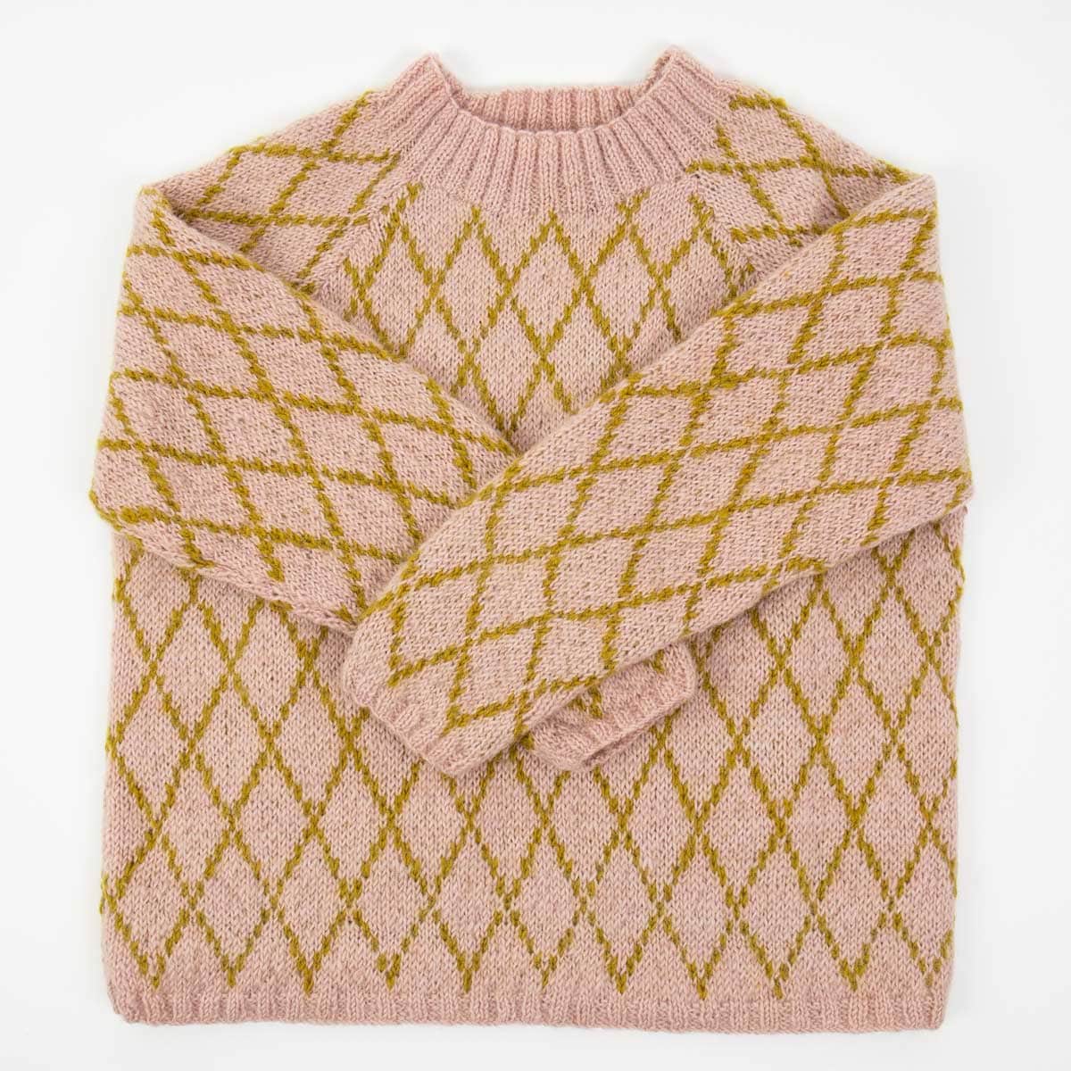 KNITS/26 Sweater, pink/mustard