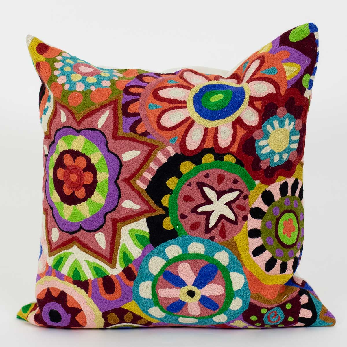 KASHMIR FLOWER RED Cushion cover, 50x50 cm