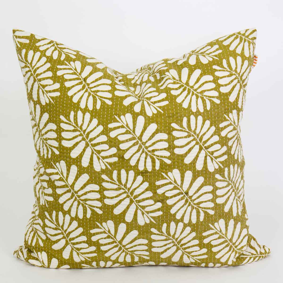 LEAF Cushion cover 50x50, mustard