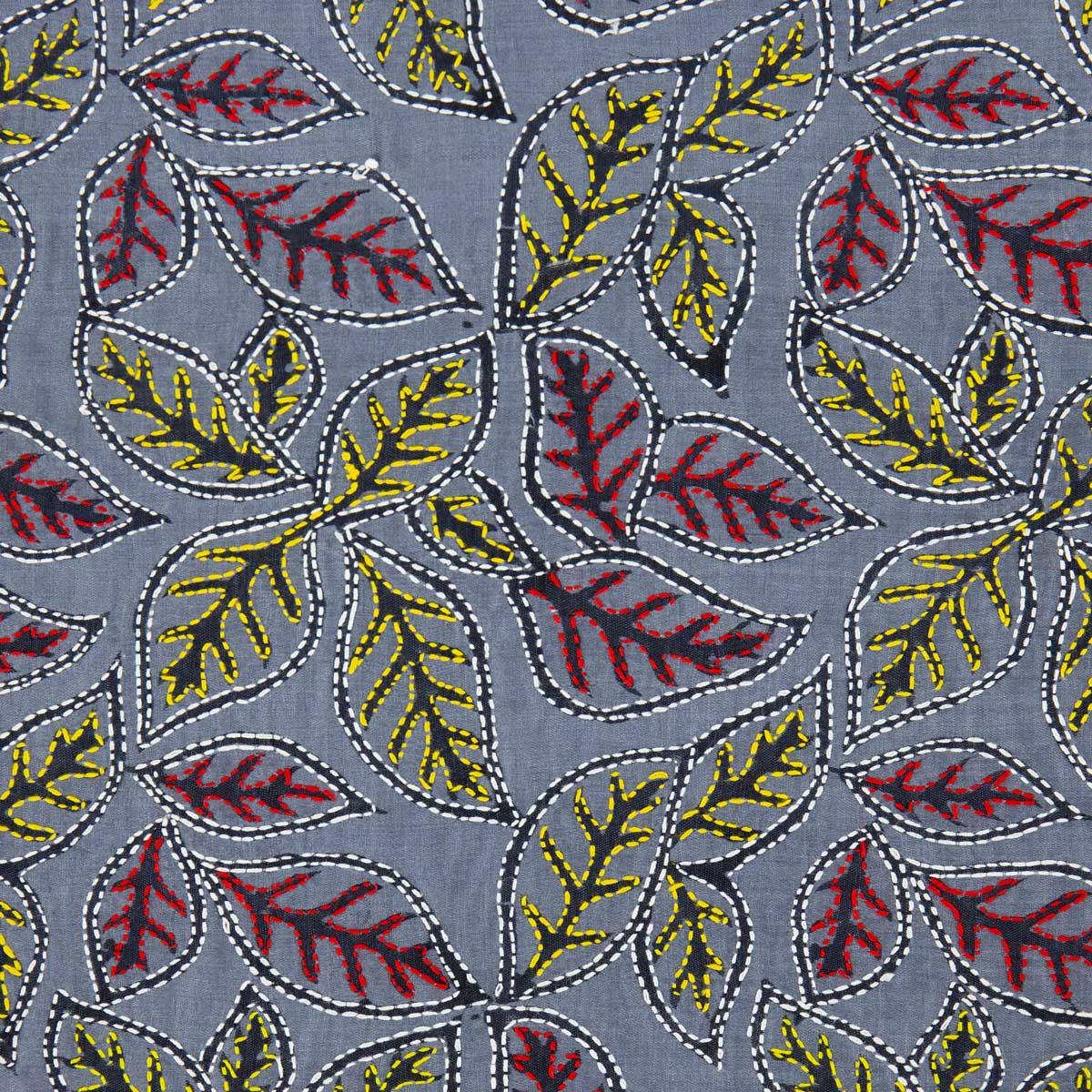 LEAVES EMBROIDERY Fabric