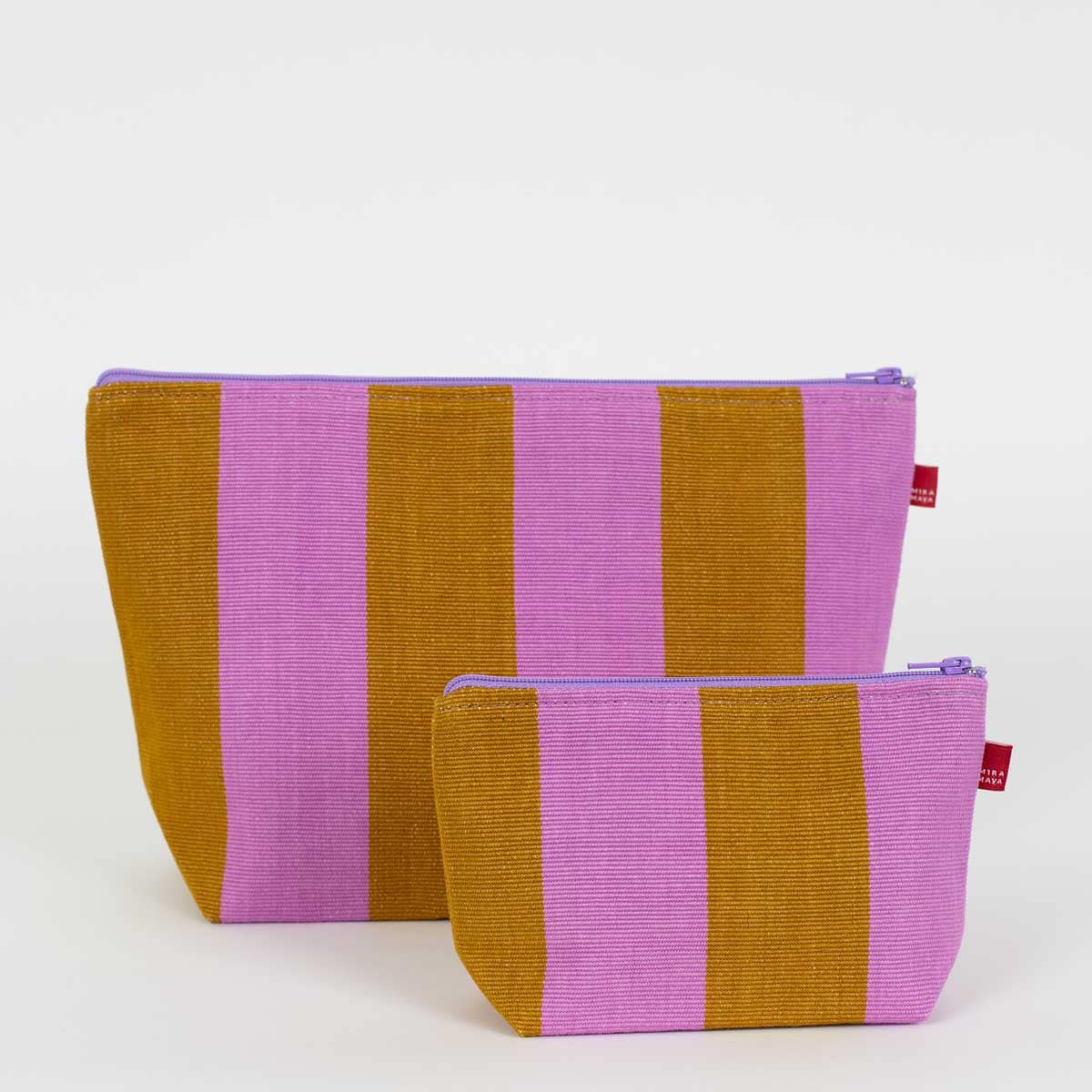 LEIRE toiletry bag S, mustard/lilac