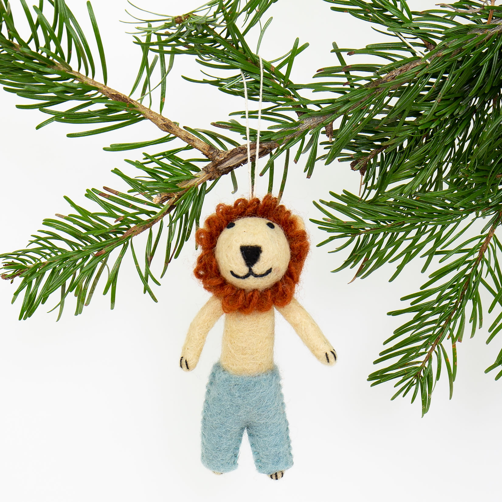 LION IN JEANS Christmas ornament