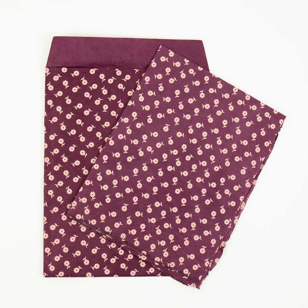 LITTLE FLOWER Paper sheet 50x70, wine/pink
