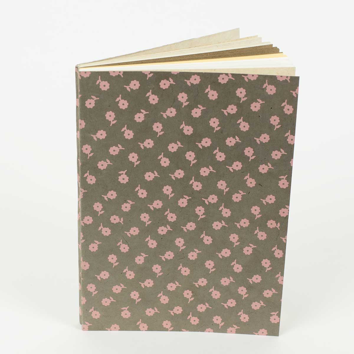 LITTLE FLOWER Notebook A5, grey/pink
