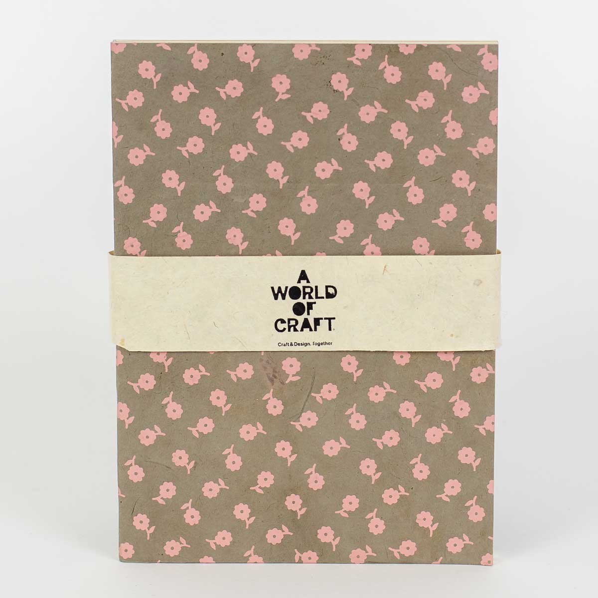 LITTLE FLOWER Notebook A5, grey/pink
