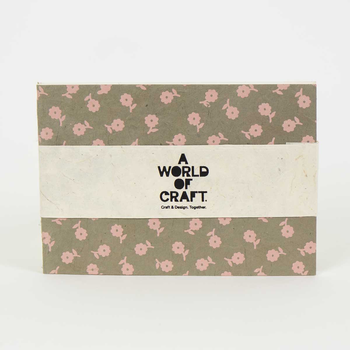 LITTLE FLOWER Notebook A6, grey/pink