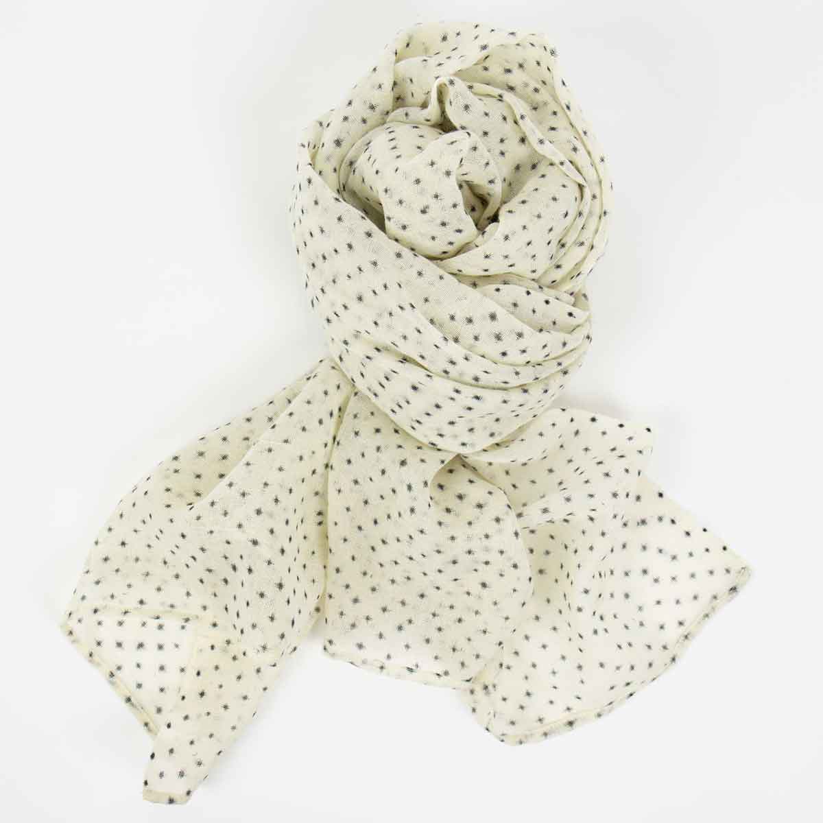 LITTLE STAR Scarf, offwhitre/black