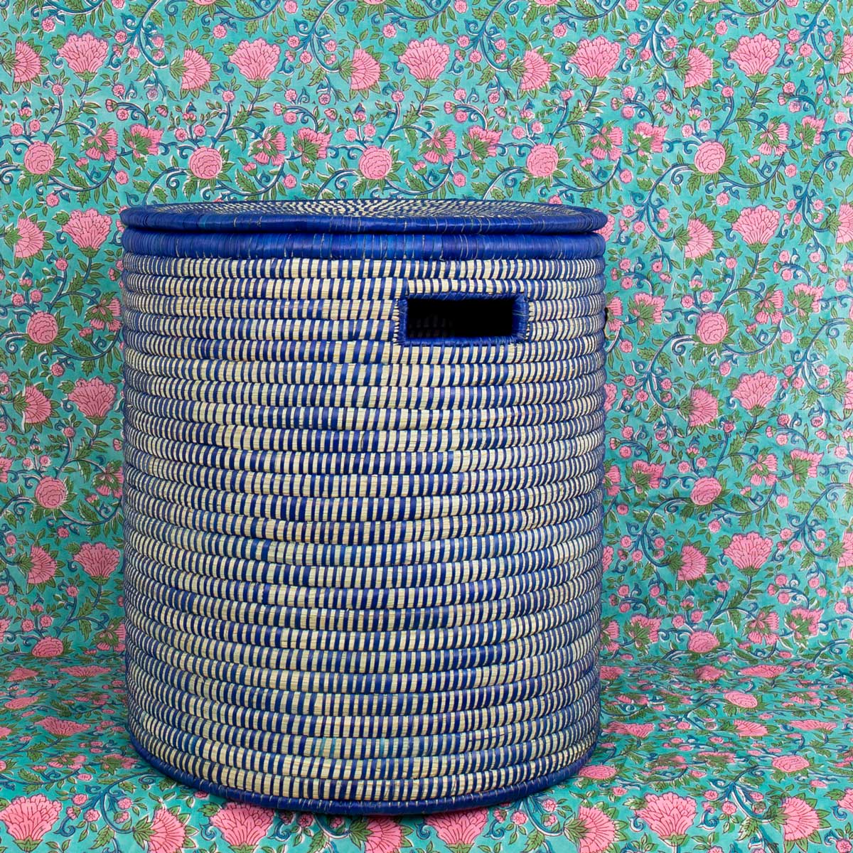 MALAWI Laundry basket M, blue