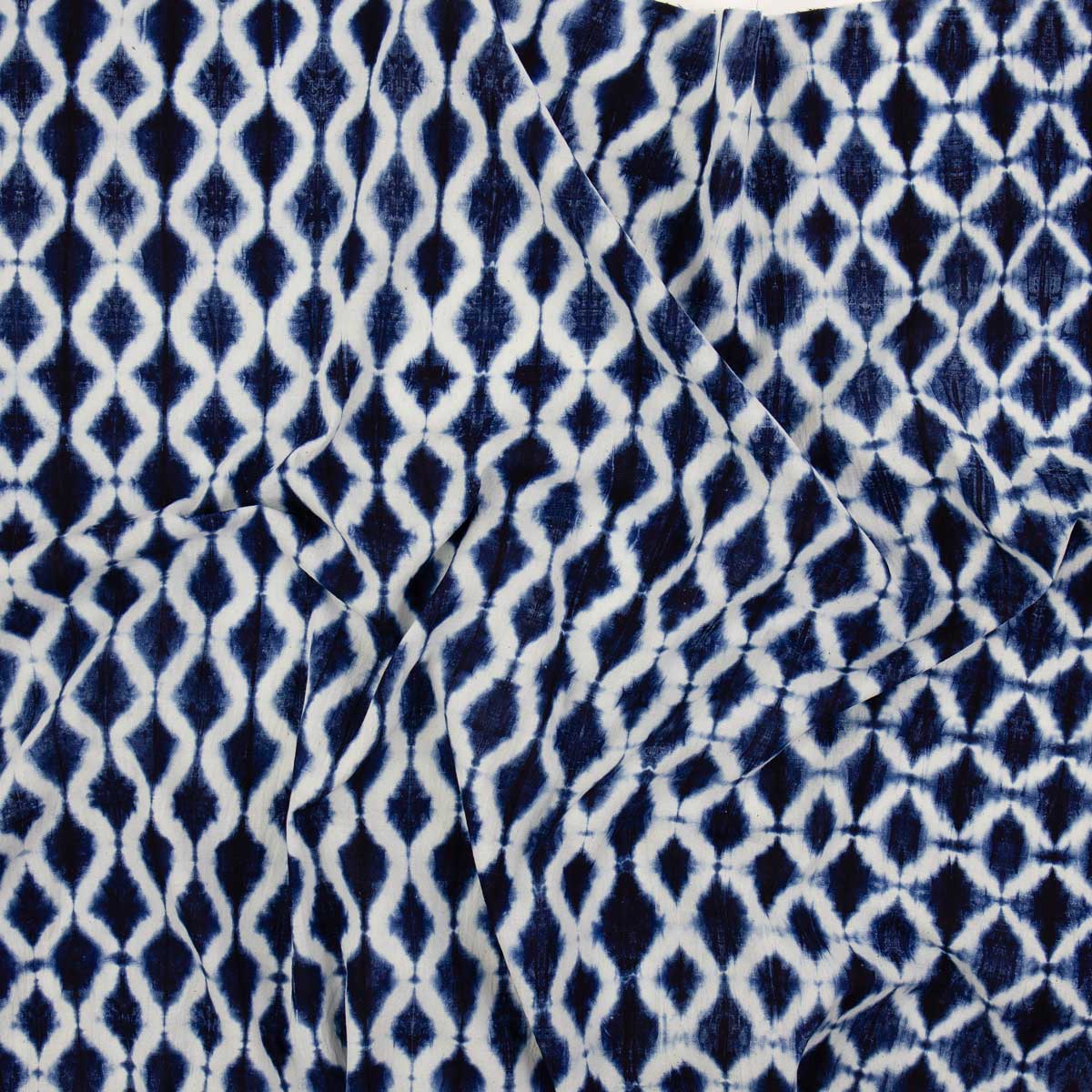 MALI BATIK Metervara, indigo