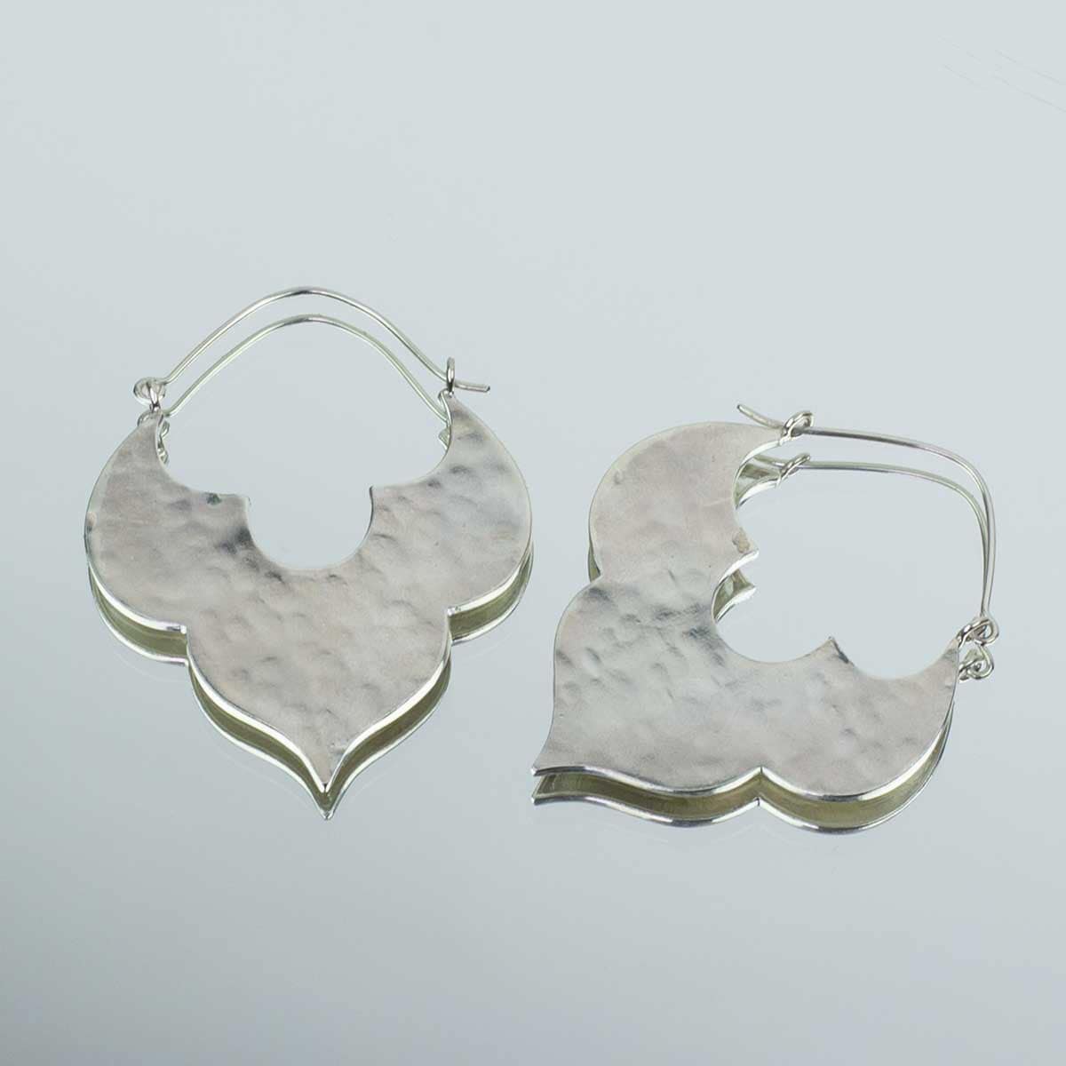 MEDALLION Earrings, silver