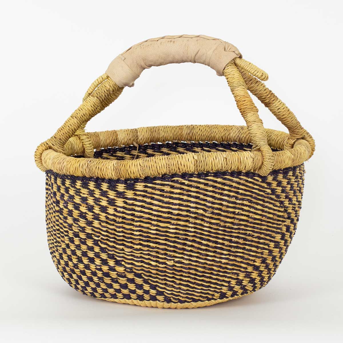 MINIBOLGA DIAMOND Basket, natural/dark blue