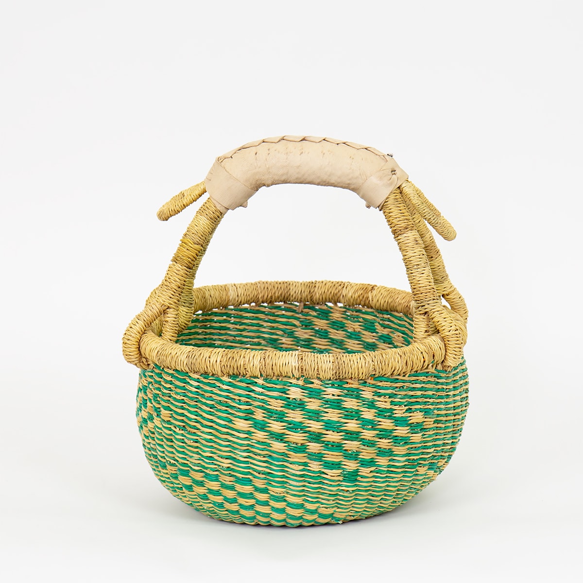 MINIBOLGA DIAMOND Basket, natural/green