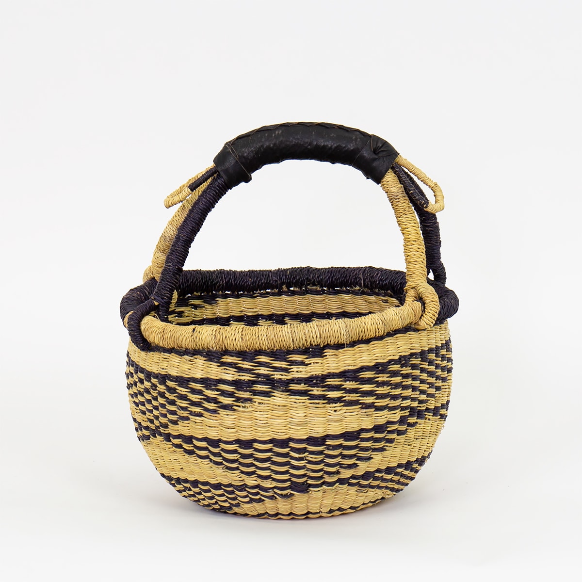 MINIBOLGA TRIANGLE Basket, natural/dark blue