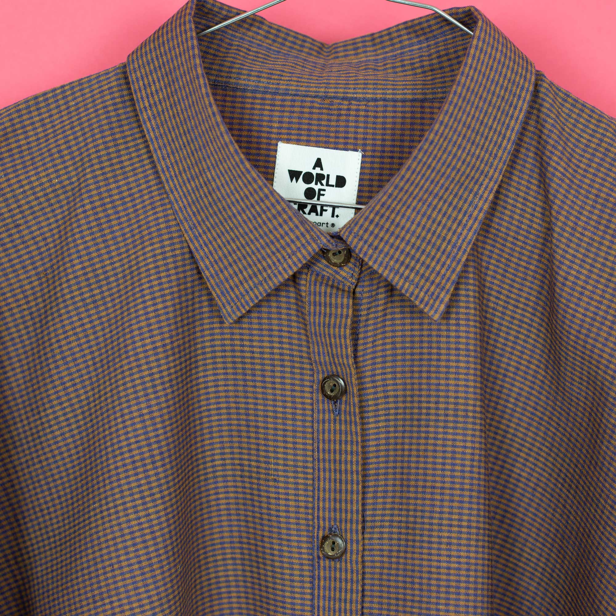 MINICHECK Shirt one size, brown/blue