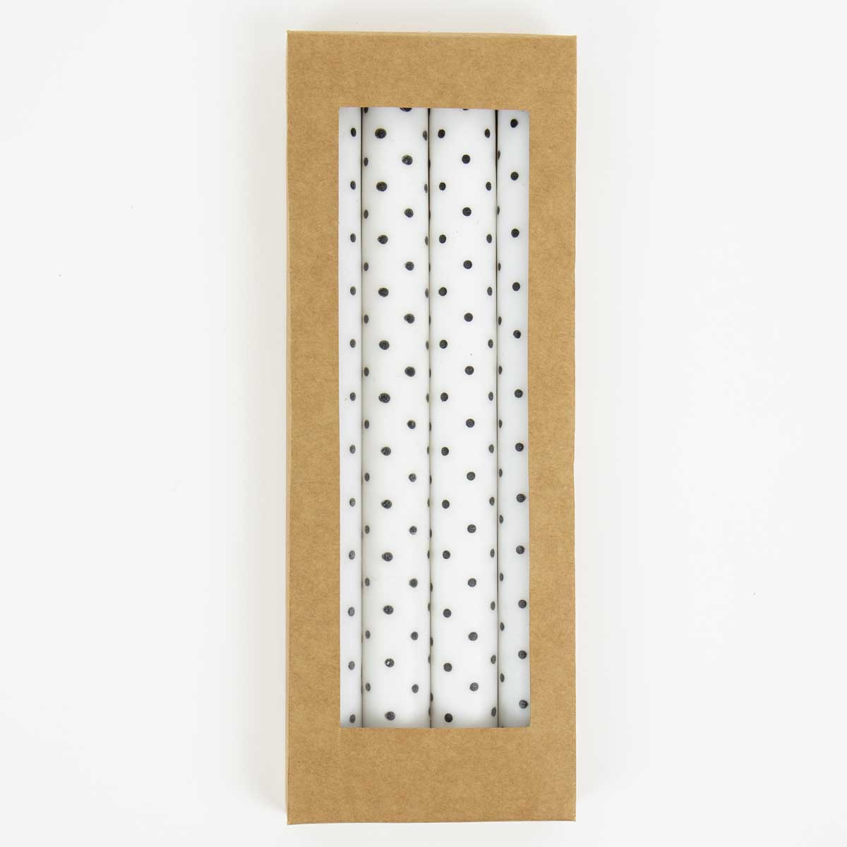 MINIDOT Candles 4-p, white/black