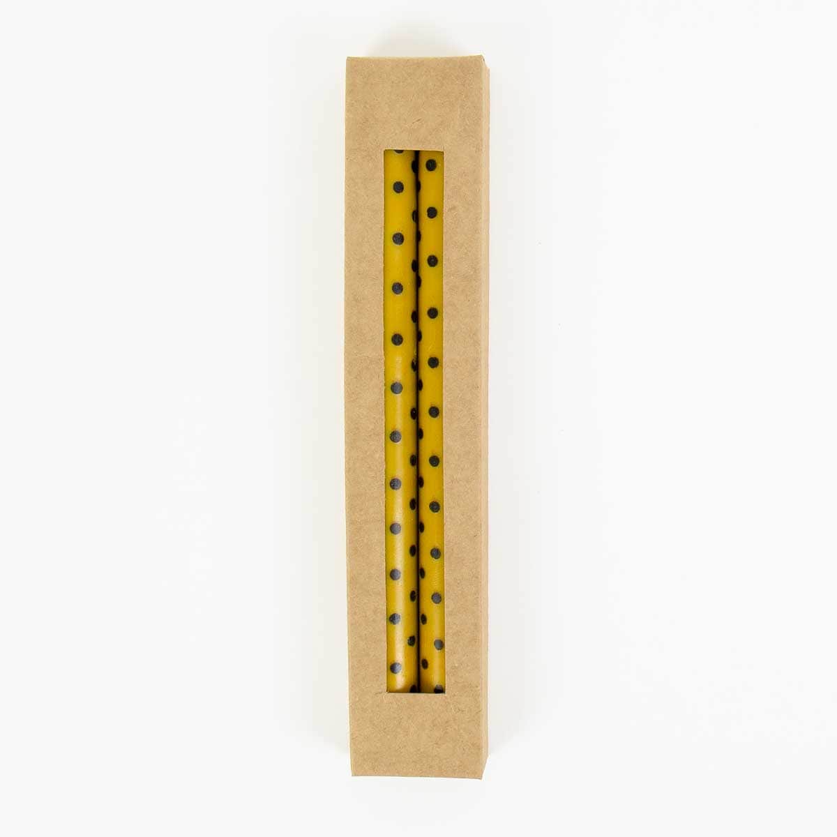 MINIDOT Ljus 2-pack, senap/svart