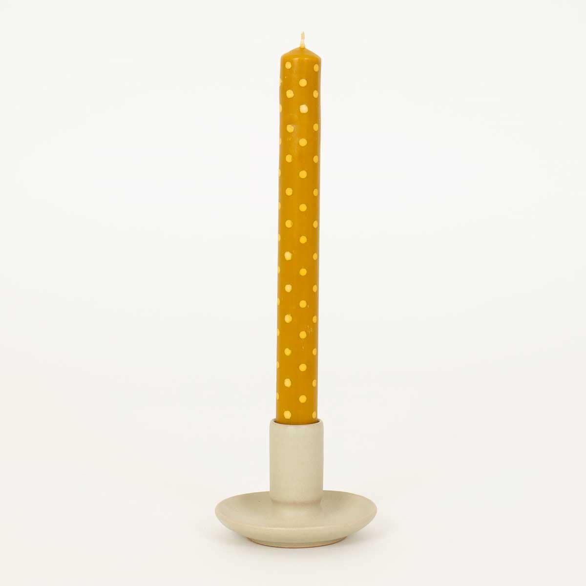 MINIDOT Candle 2-p, mustard/ white
