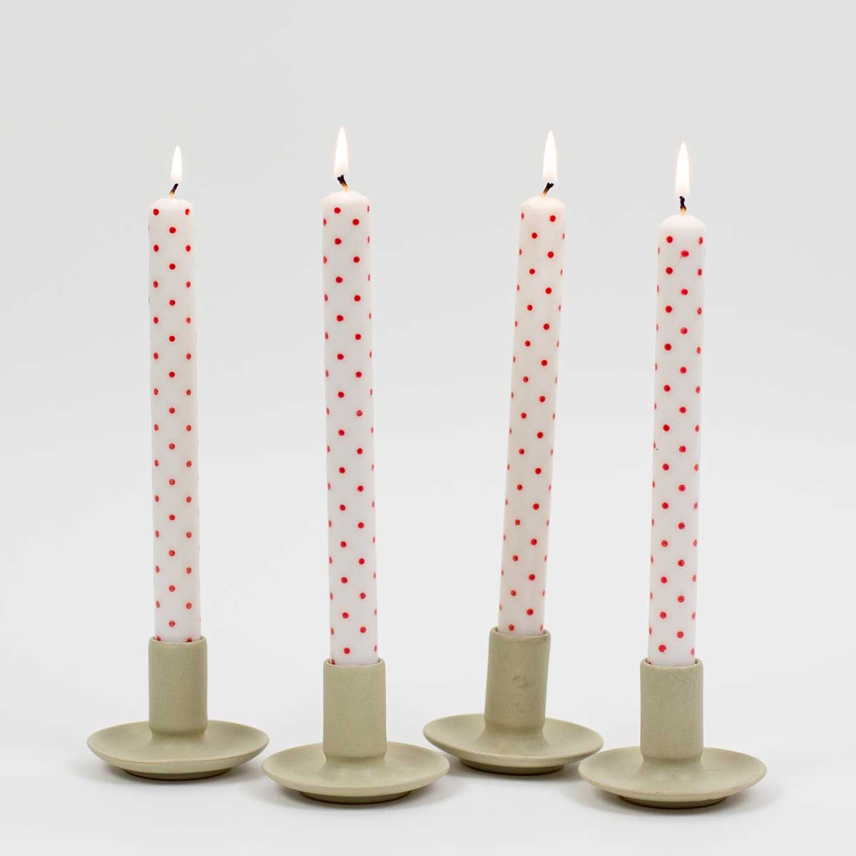 MINIDOT Candle 4-pack, white/red