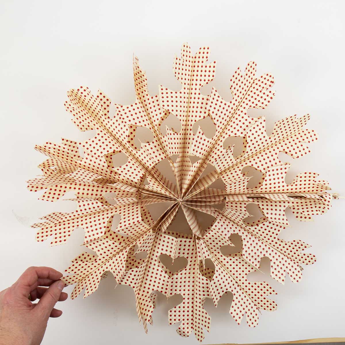 MIRA Advent star, white/red