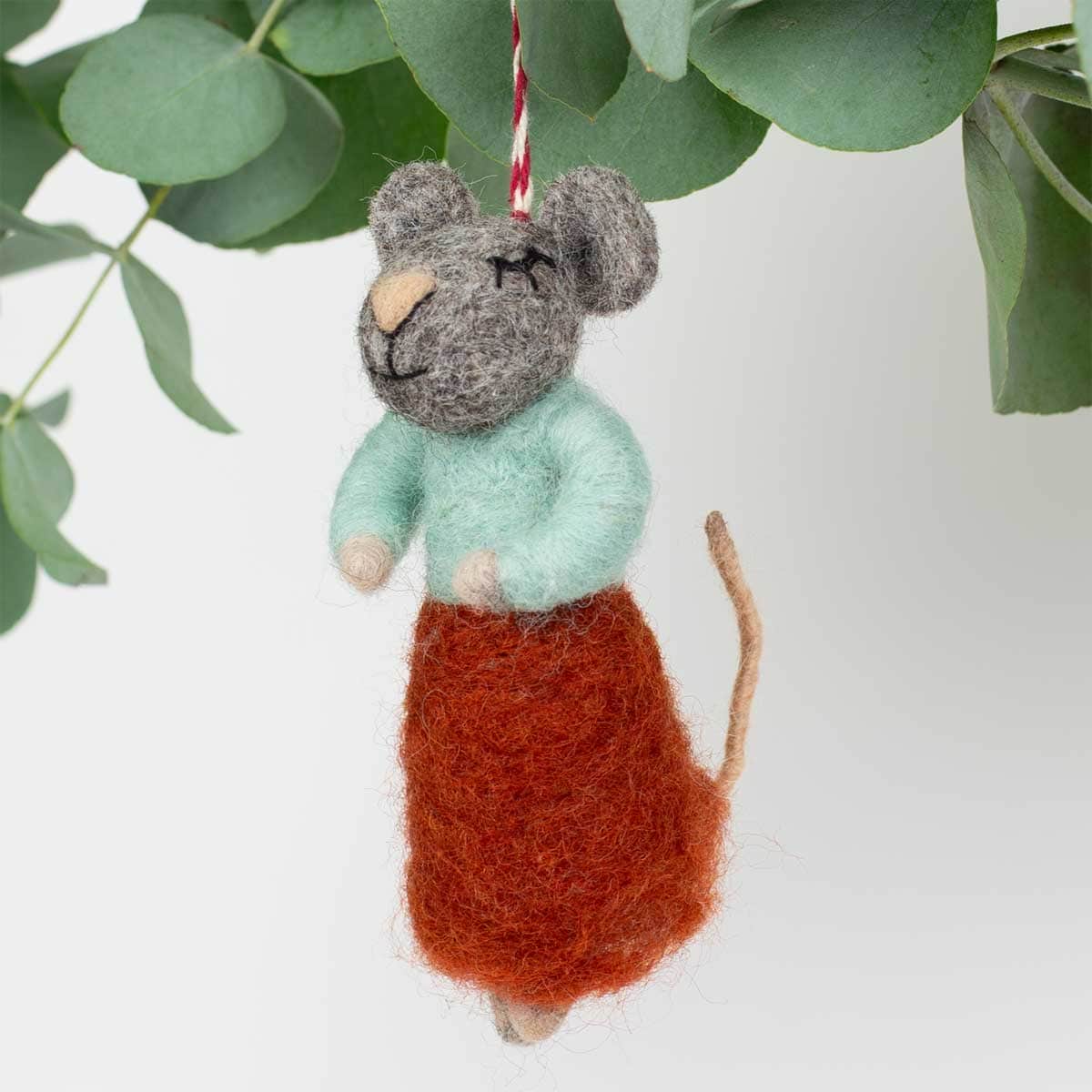 MOUSE W BROWN SKIRT Julhänge
