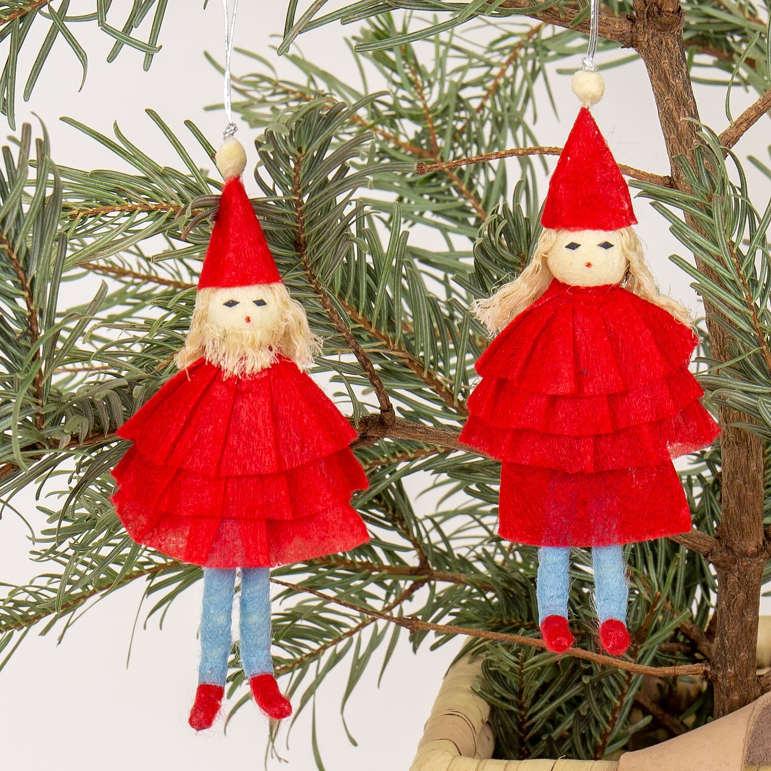 MR & MRS CLAUS Christmas ornamente 2-p