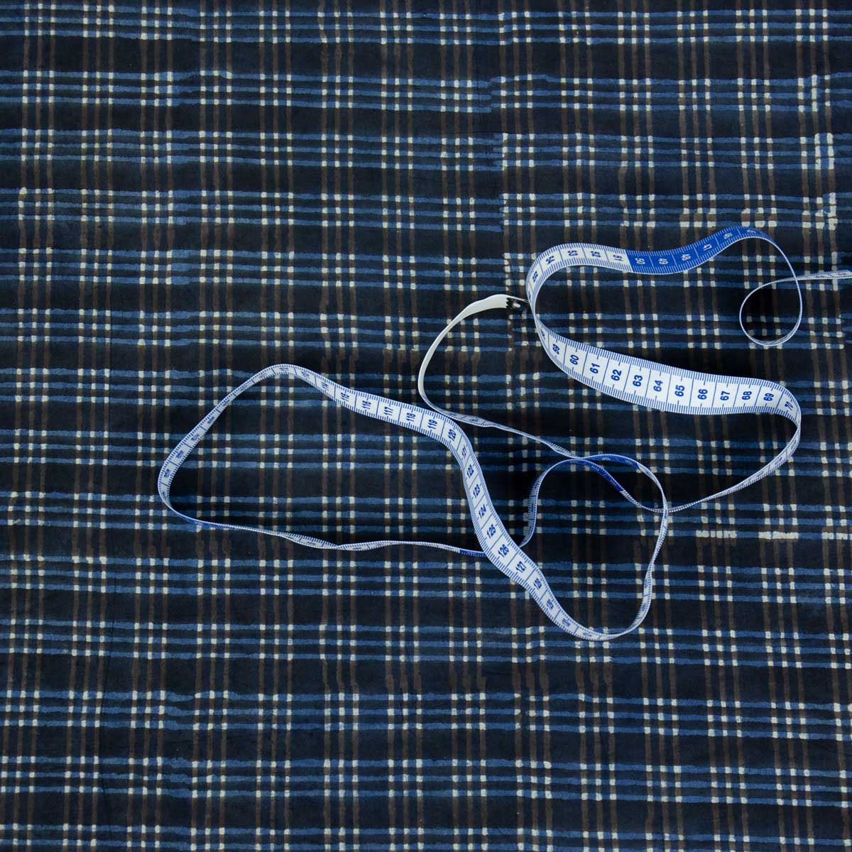 NATURAL Check Metervara, indigo