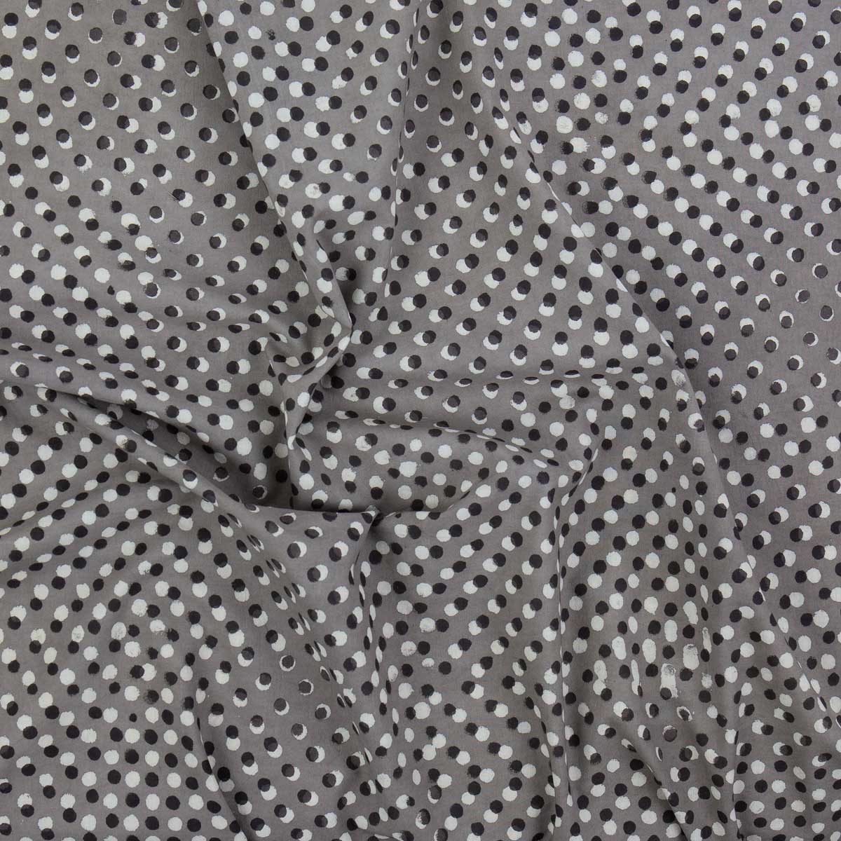 NATURAL Double dot Metervara, grå/vit/svart