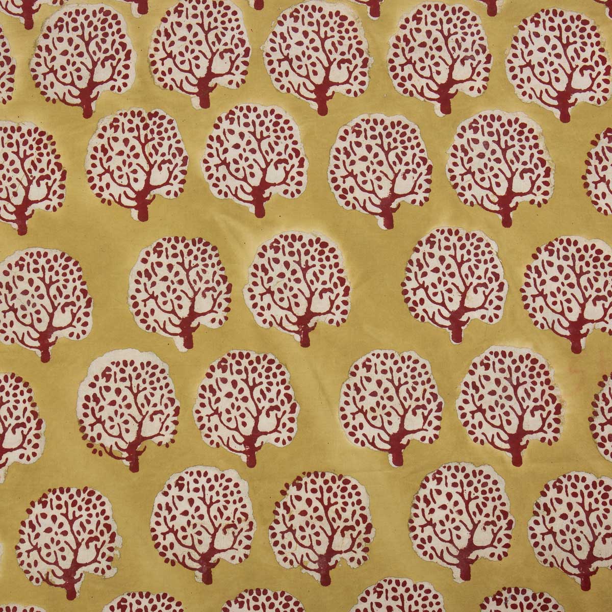 NATURAL Olive Tree Metervara, gul/röd