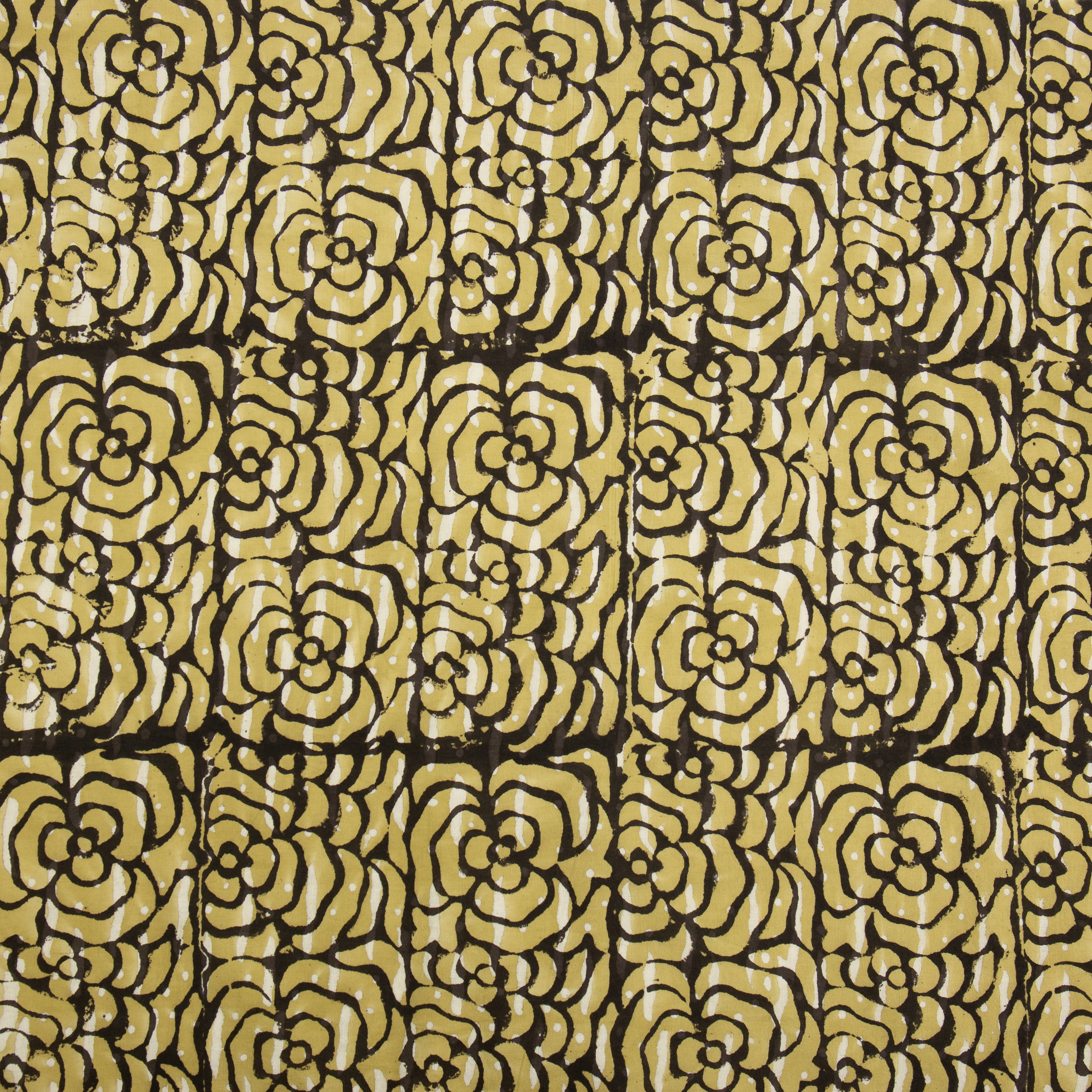 NATURAL ROSE Fabric, grey/yellow