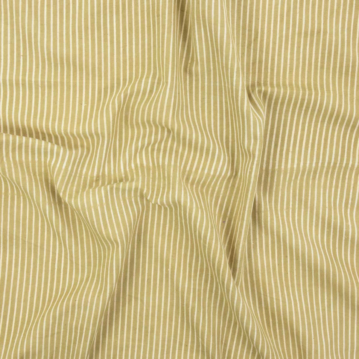 NATURAL STRIPE Fabric, mustard