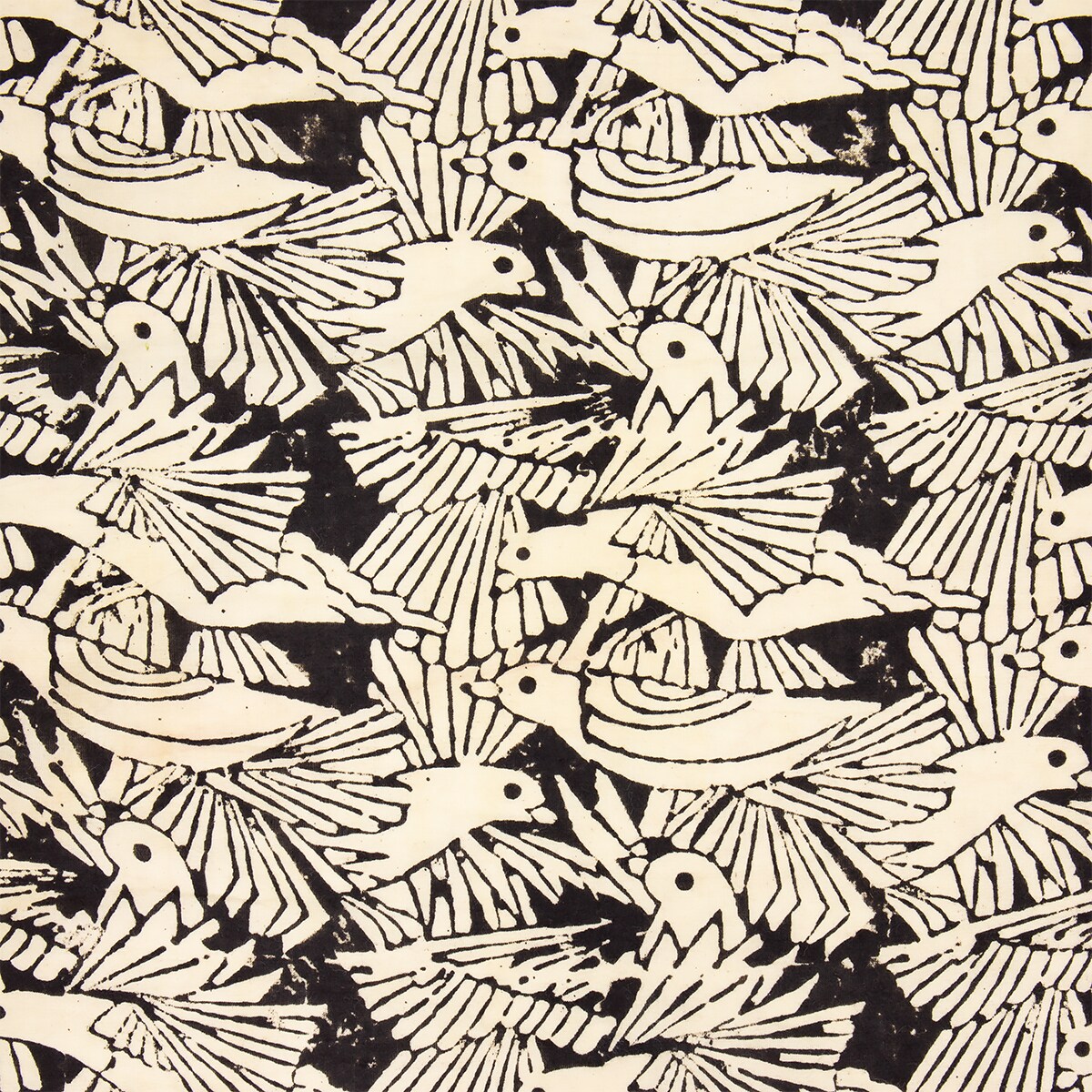 NATURAL Birds Fabric