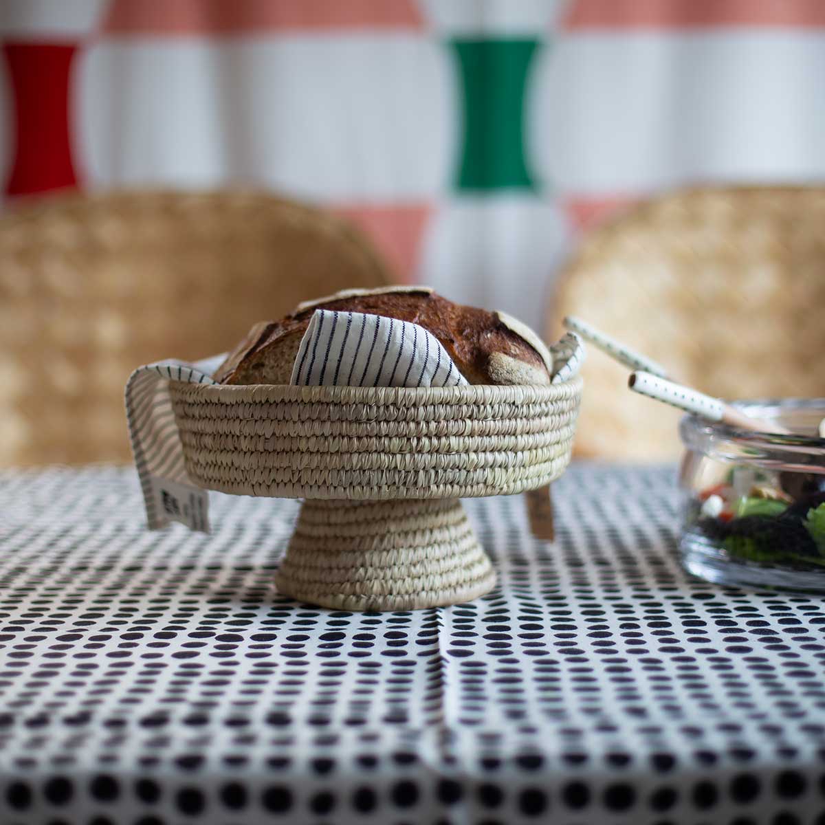 PALM CAKE Pedestal tray, nature