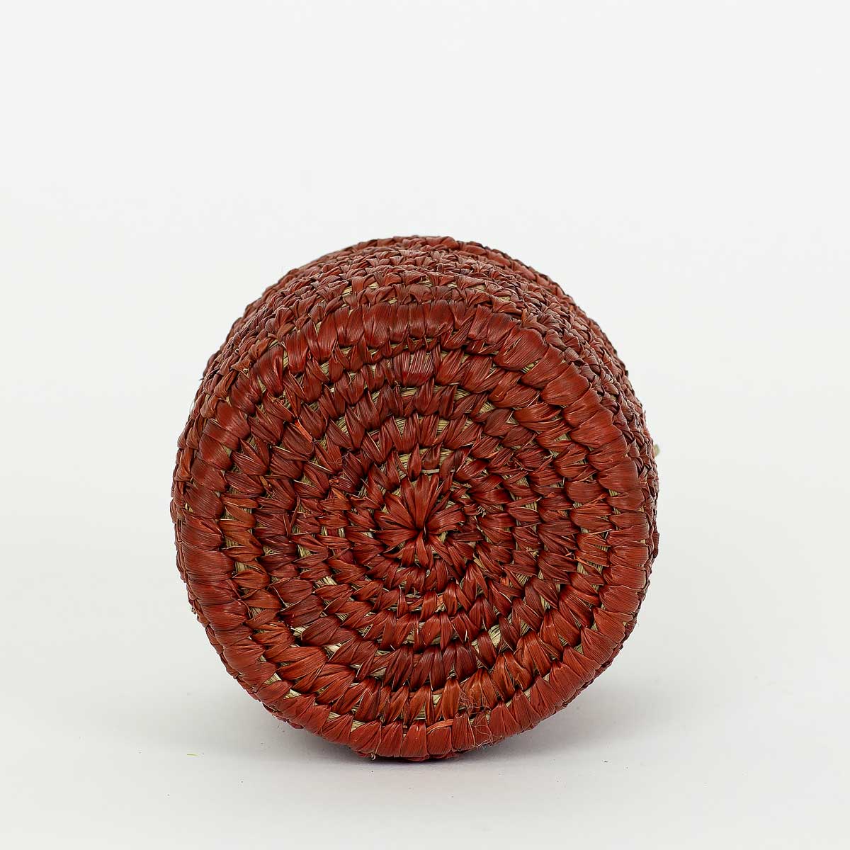 PALM COLOR MINI Basket w lid, brown